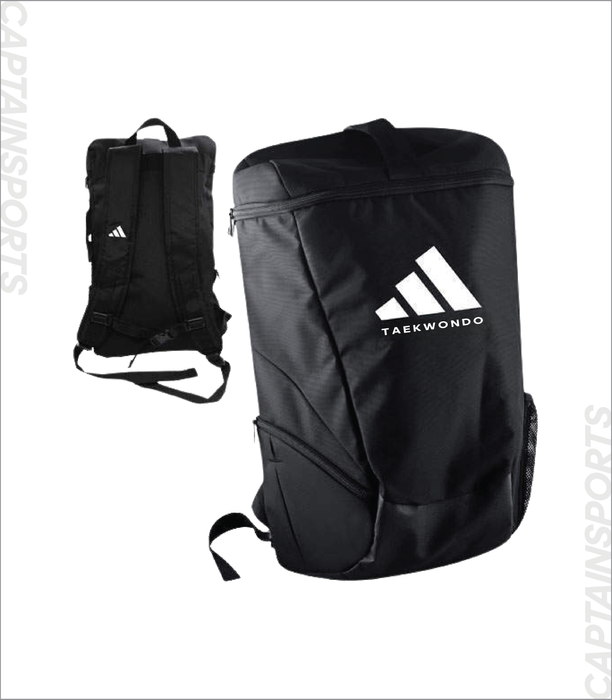 adidas backpack training ADIDAS TAEKWONDO BACKPACK BLACK/WHITE — CAPTAIN SPORTS RETAIL