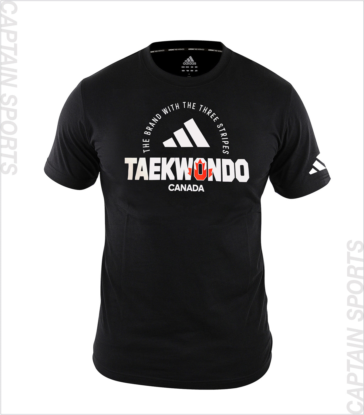 ADIDAS NEW NATIONAL TAEKWONDO TSHIRT BLACK/WHITE — CAPTAIN SPORTS RETAIL
