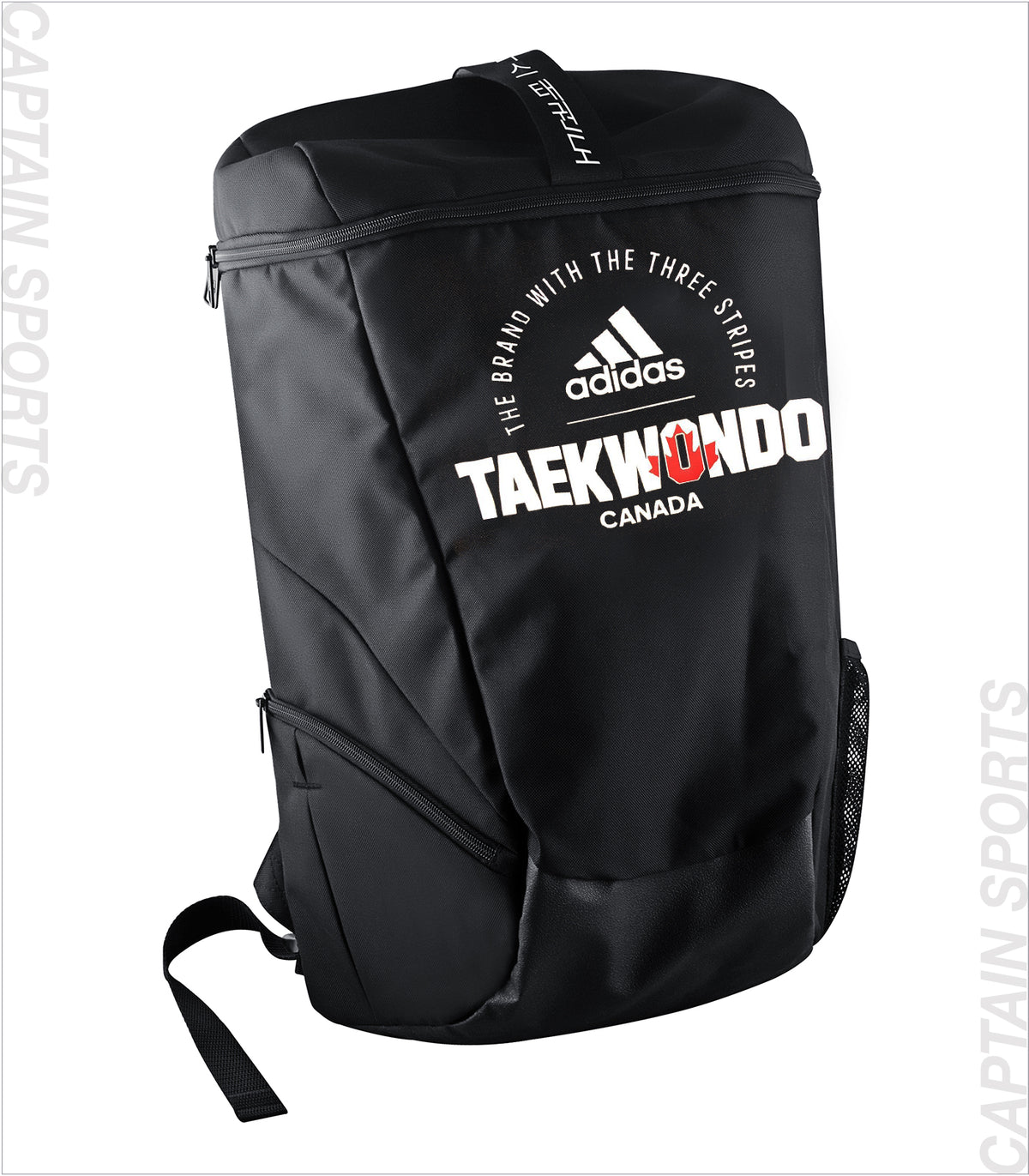 ADIDAS NATIONAL TAEKWONDO TEAM BACKPACK BLACK/WHITE — CAPTAIN
