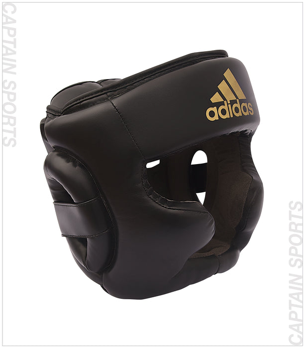 SUPER PRO WITH CHIN PROTECTION HEADGUARD BLACK/GOLD
